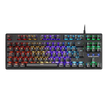 Teclado Mecanico Compacto Tkl Mars Gaming Mkxtkl Switch Azul Outemu Sq Iluminacion Rgb Reposamuñecas 2