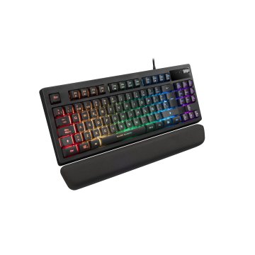 Teclado H-mecanico Compacto Tkl Mars Gaming Mkaxes Color Negro Boton Roller Tecnologia H-mech Reposa 2