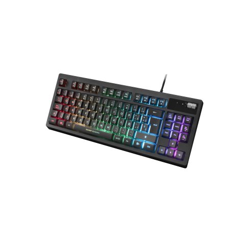 Teclado H-mecanico Compacto Tkl Mars Gaming Mkaxes Color Negro Boton Roller Tecnologia H-mech Reposa