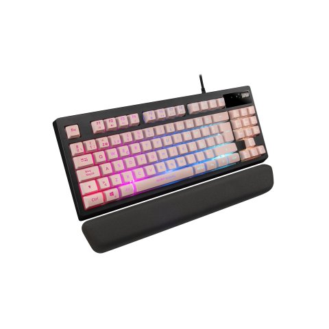 Teclado H-mecanico Compacto Tkl Mars Gaming Mkaxes Botones Color Pink Estructura Black Boton Roller 