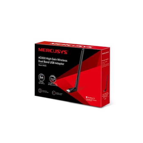 Usb Wifi Dualband Mercusys Mu6h Ac650 200mb En 2,4ghz Y 433mb En 5ghz Usb2.0 Antena Integrada 5dbi