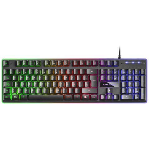 Pack Teclado Mouse Y Alfombrilla Mars Gaming Mcpx Black Telcado Hibrido H-mech Mouse Ultra Ligero 10