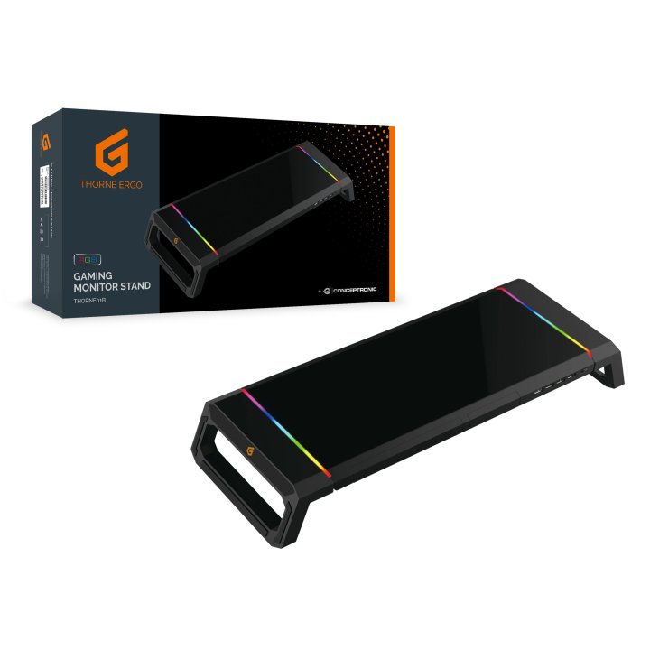Stand De Sobremesa Para 1 Pantallas Conceptronic Para 1 Pantalla Elevador Gaming Ergonomico Hub Usb 