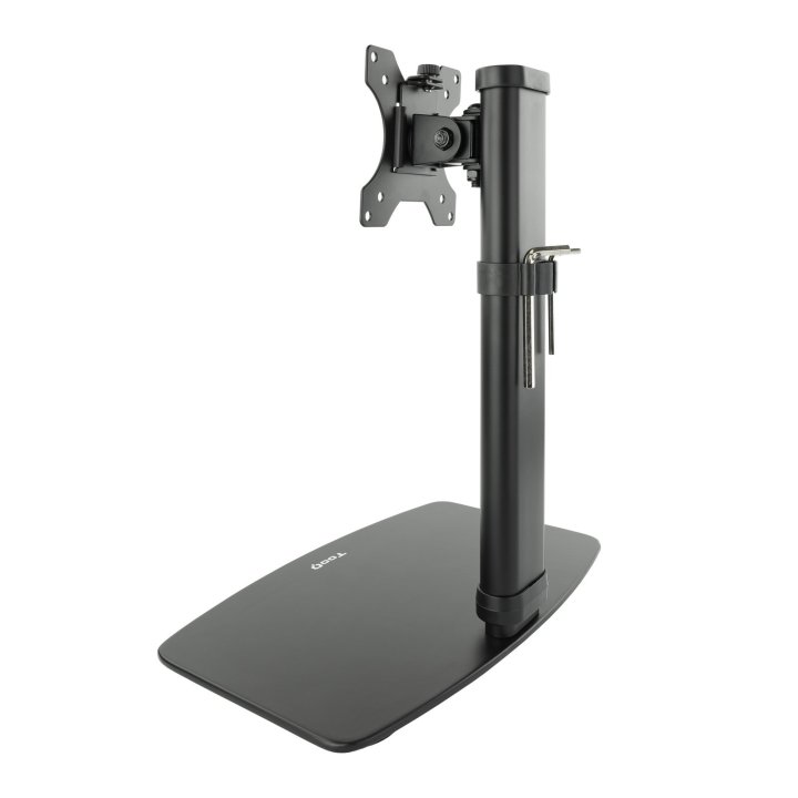 Soporte De Mesa Con Base Tooq Db1127tn-b Para 1 Pantalla De 17-27" Max. 6kg Vesa 75x75 Y 100x100 Neg