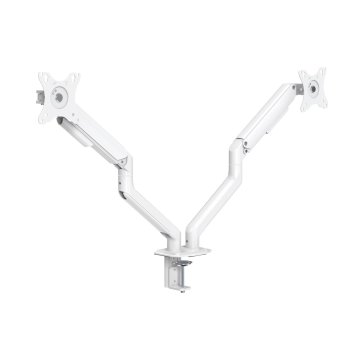 Soporte De Mesa Tooq Db4132tnr-w Para 2 Pantallas 17-32" Max 9kg brazo Vesa Max. 100x100 Blanco