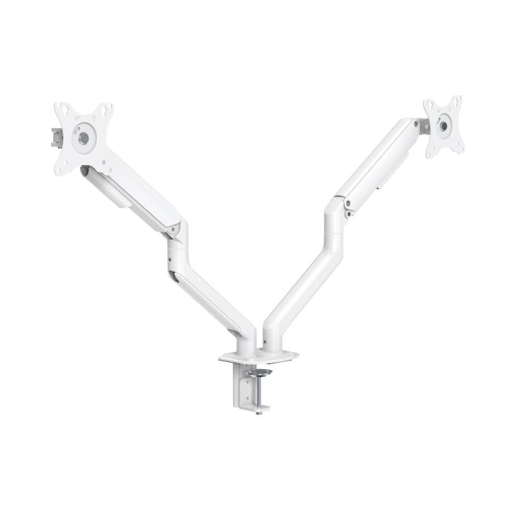 Soporte De Mesa Tooq Db4132tnr-w Para 2 Pantallas 17-32" Max 9kg brazo Vesa Max. 100x100 Blanco