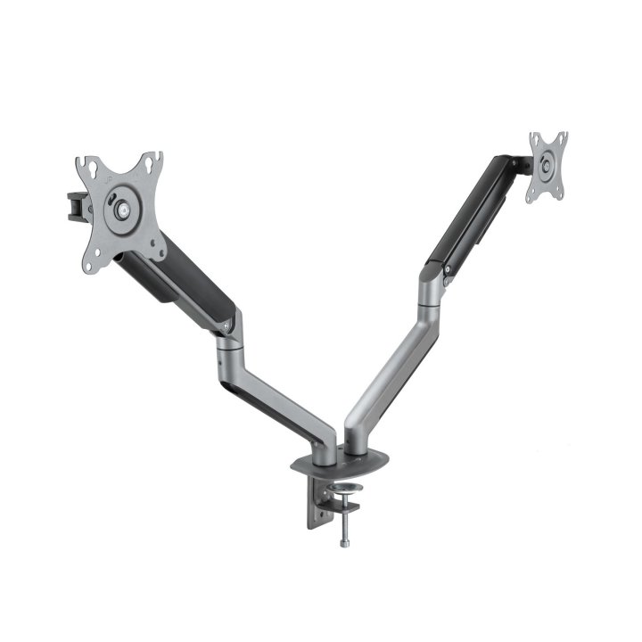 Soporte De Mesa Tooq Db4132tnr-g Para 2 Pantallas 17-32" Max 9kg brazo Vesa Max. 100x100 Gris negro