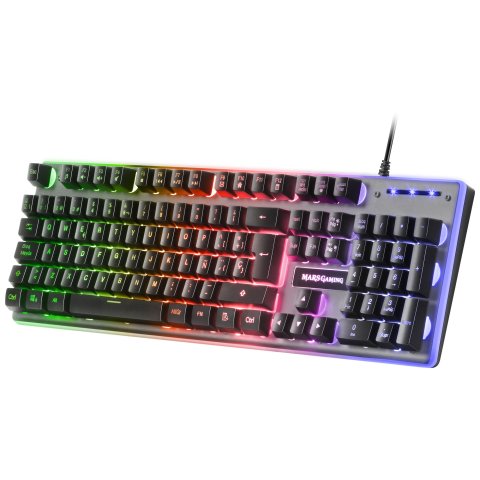 Teclado En Portugues Hibrido H-mecanico Mars Gaming Mk220pt Black Switch H-mechanical Retroiluminado