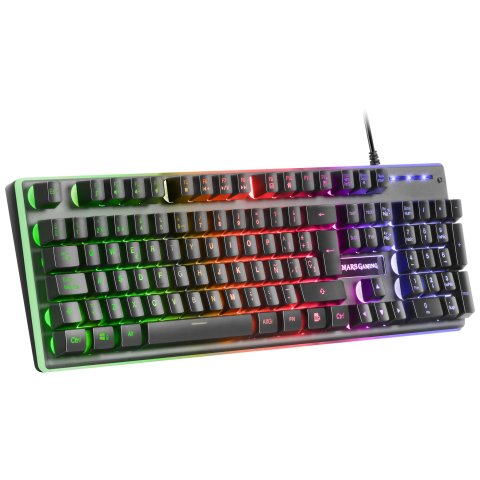 Teclado En Portugues Hibrido H-mecanico Mars Gaming Mk220pt Black Switch H-mechanical Retroiluminado