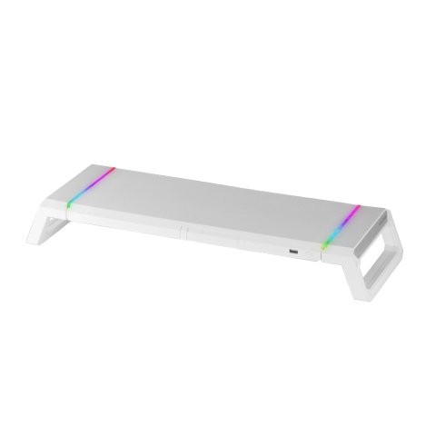 Stand De Sobremesa Para 1 Pantallas Mas Gaming Mgs-one Wihte Ajustable A 3 Tama¥os Puerto Usb 2.0 E 