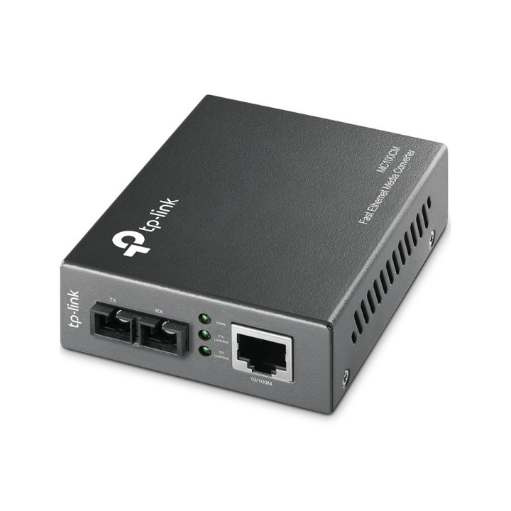 Convertidor Fibra Tp-link Mc100cm Rj45 Eth A Fibra Multimodo Sc 100mb Fullduplex Hasta 2km Montaje E