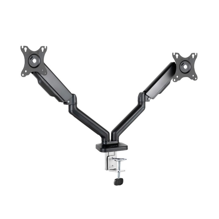 Soporte De Mesa Tooq Db5132tnr-b Para 2 Pantallas 17" A 32" Max 9kg Vesa 75x75 Y 100x100 Engro
