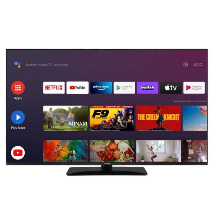 Televisor 55" Aiwa 55an7503uhd Infinity 4k Smart Tv Android Dvbt2 2x8w 3xhdmi 2xusb Wifi lan Ok Goog