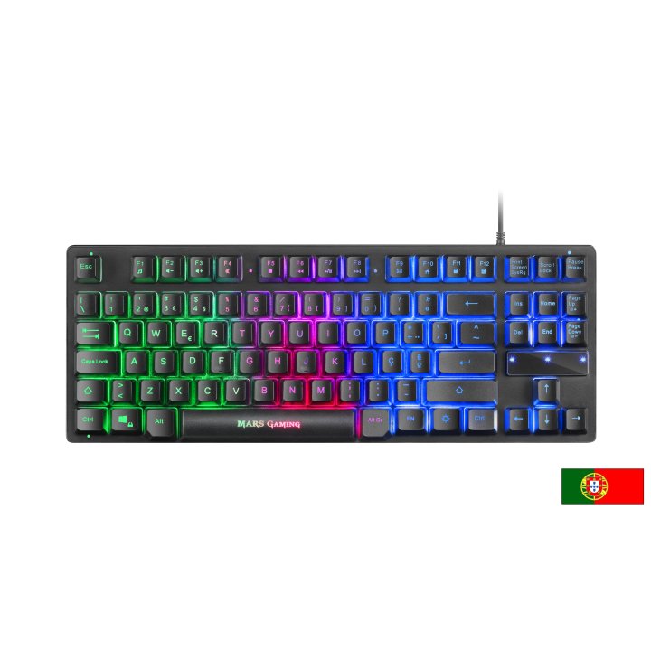 Pack Teclado Y Mouse Mars Gaming Mcptkl Teclado En Portugues De Formato Reducido Tkl Rgb Brathing & 