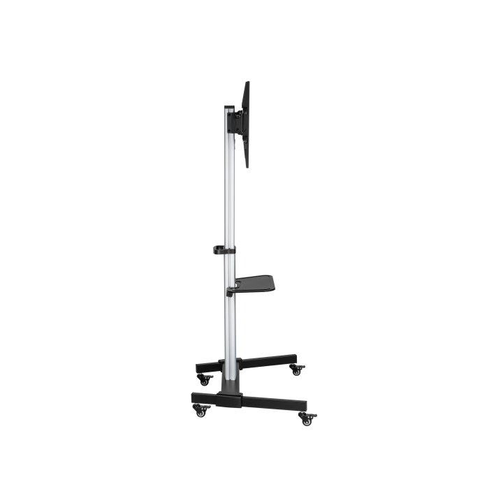 Soporte De Suelo Con Ruedas Equip Para Pantallas De 37-86" Color Plata Con Estante Max. Vesa 600x400
