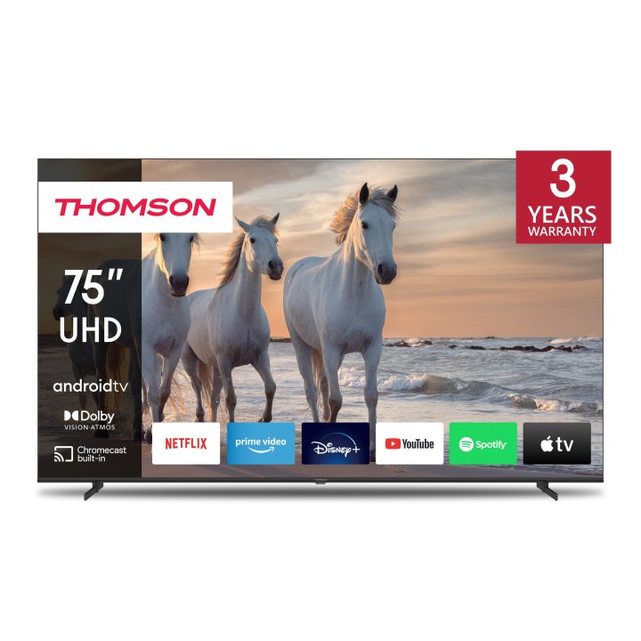Televisor 75" Thomson 75ua5s13 Uhd 4k 3840x2160 Smart Tv 4xhdmi Audio 24w Vesa 400x200