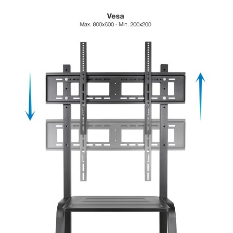 Soporte De Suelo Con Ruedas Tooq Fs20101m-b Para Pantallas De 37"-100" Max. 150kg Vesa Max. 800x600 