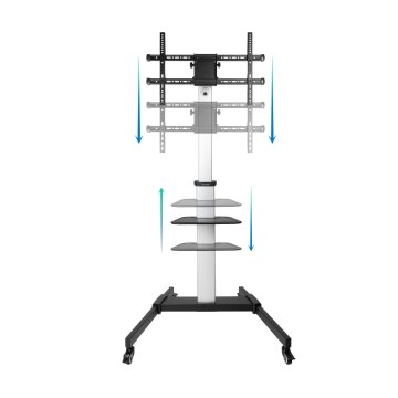 Soporte De Suelo Con Ruedas Tooq Fs1886m-b Para Pantallas De 37"-86" Max. 50kg Vesa Max. 600x400 Con 2