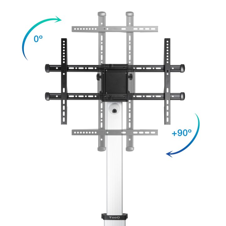 Soporte De Suelo Con Ruedas Tooq Fs1886m-b Para Pantallas De 37"-86" Max. 50kg Vesa Max. 600x400 Con