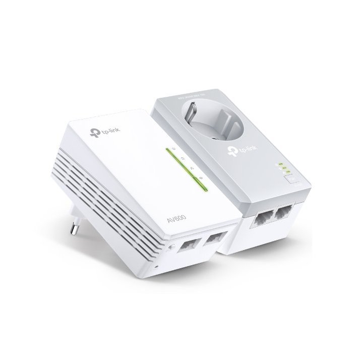 Homeplug Wifi Tp-link Tl-wpa4226kit 300mb Av600 Con 2 Puertos Ethernet Kit Compuesto De 1xtl-wpa4220 Y Un Tl-pa4020p