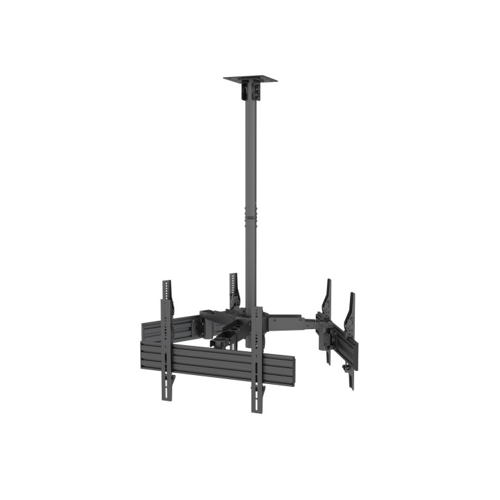 Soporte De Techo Profesional Equip 650371 Para 3 Pantallas 32"-65" Inclinable Max. 30kgs