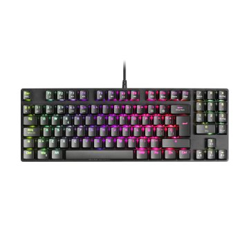 Teclado Mecanico Compacto Tkl Mars Gaming Mkrevo Pro Black Switch Outemu Pro Red Chipset Vision Mcu  2