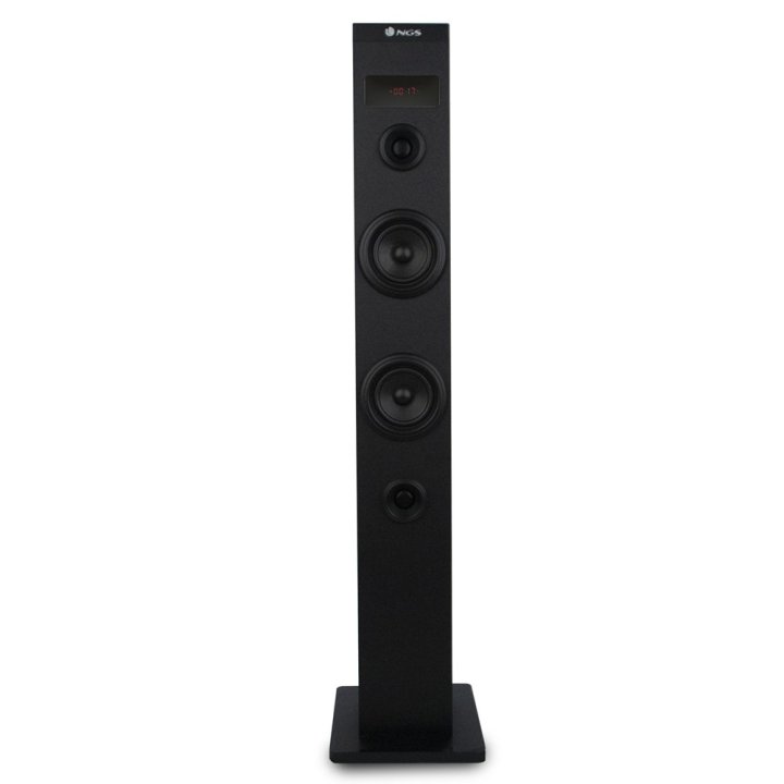 Altavoz Torre Ngs Sky Charm 50w Bluetooth Usb Radio Aux Entrada Optica Color Negro