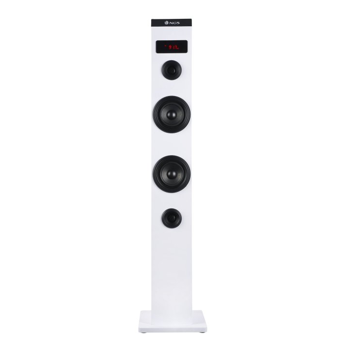 Altavoz Torre Portátil Ngs Sky Charm 50w Bluetooth Usb Radio Aux Entrada Optica Color Blanco