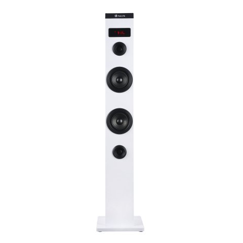 Altavoz Torre Portátil Ngs Sky Charm 50w Bluetooth Usb Radio Aux Entrada Optica Color Blanco