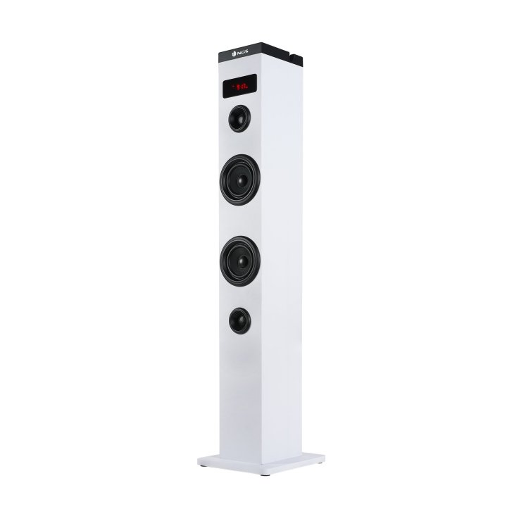 Altavoz Torre Portátil Ngs Sky Charm 50w Bluetooth Usb Radio Aux Entrada Optica Color Blanco
