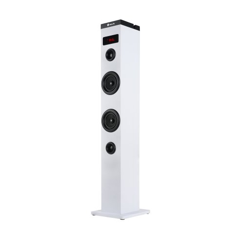 Altavoz Torre Portátil Ngs Sky Charm 50w Bluetooth Usb Radio Aux Entrada Optica Color Blanco