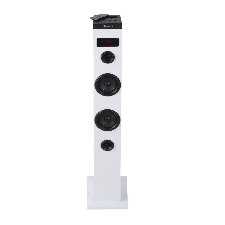 Altavoz Torre Portátil Ngs Sky Charm 50w Bluetooth Usb Radio Aux Entrada Optica Color Blanco