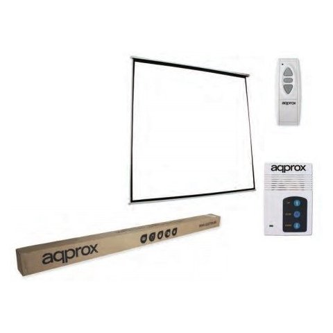 Pantalla Mural Electrica Approx (133") 240x240 Proyector Techo pared -tela Blanco Mate Y Trasera Neg