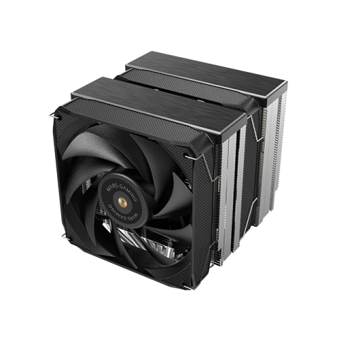 Ventilador Con Disipador De Cpu Mars Gaming Mcpu-xu6 Black Dual 6 Heatpipes Tdp 300w Doble Disipador