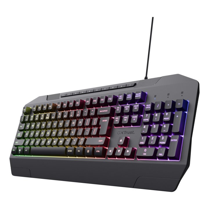 Teclado Trust Gaming Gxt 836 Evocx Iluminacion Led Anti-ghosting 12 Teclas Multi Usb 24998
