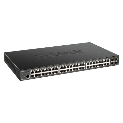 Switch Semigestionable D-link Dgs-1250-52xmp e 48p Giga Poe (370w) + 4p 10g Sfp+ Capacidad De Switching 176gbps