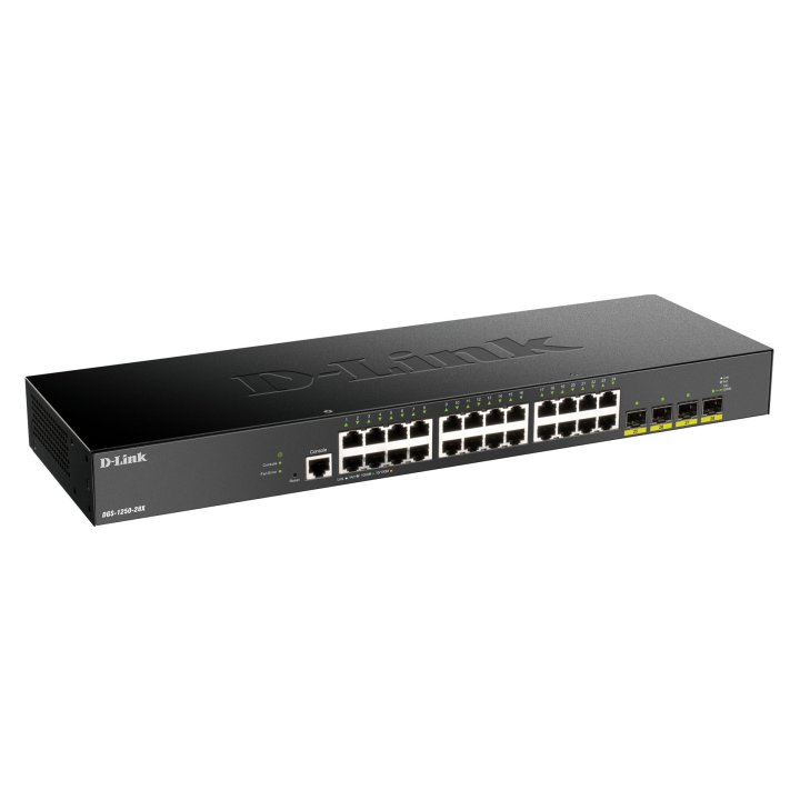 Switch Semigestionable D-link Dgs-1250-28x e 24p Giga + 4p 10g Sfp+ Capacidad De Switching 120gbps