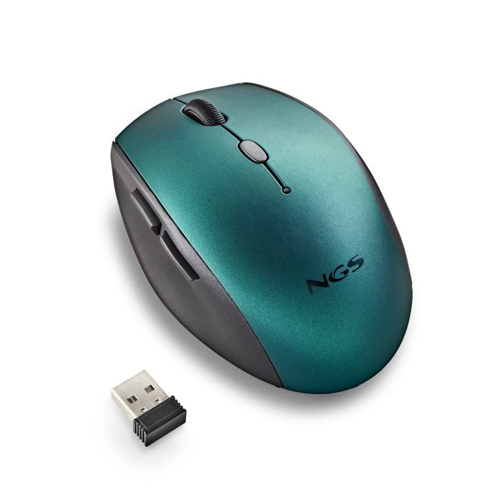 Ratón Inalámbrico Ergonomico Ngs Bee Blue Con Teclas Silenciosas