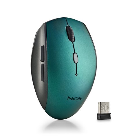 Ratón Inalámbrico Ergonomico Ngs Bee Blue Con Teclas Silenciosas