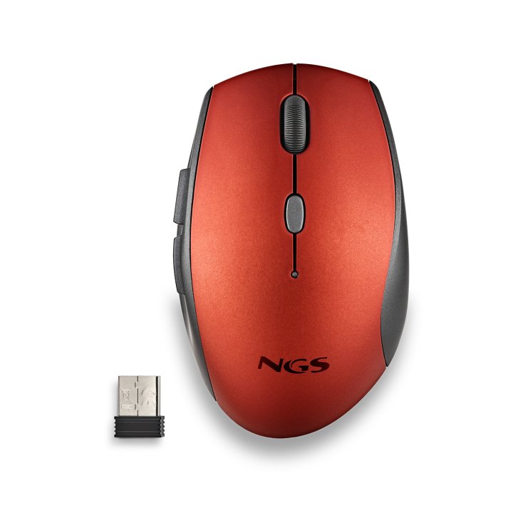 Ratón Inalámbrico Ergonomico Ngs Bee Red Con Teclas Silenciosas
