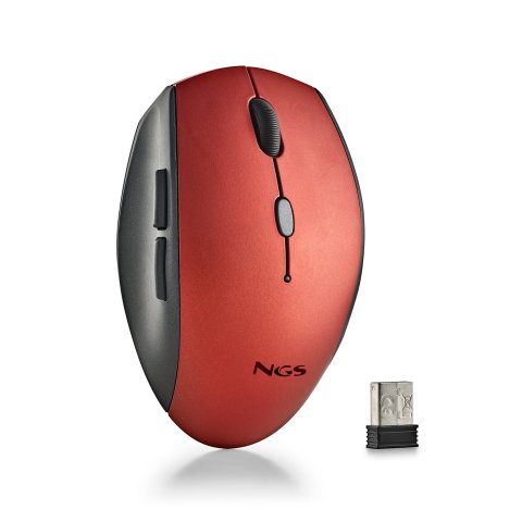 Ratón Inalámbrico Ergonomico Ngs Bee Red Con Teclas Silenciosas