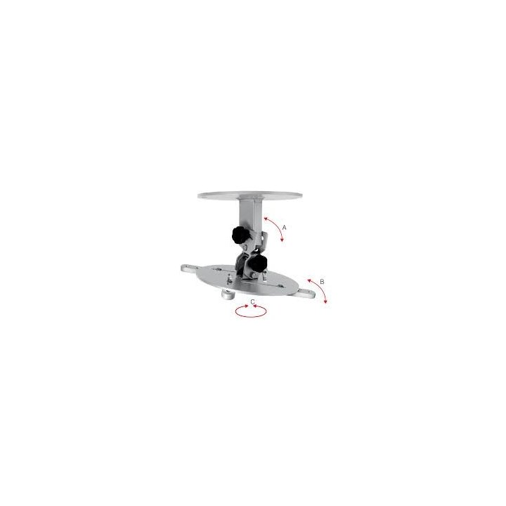Soporte Techo Para Proyector Omb Monoprojector Orientable +-30º Giro 360º Max 15kg Color Plata