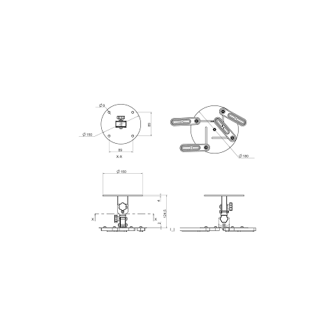 Soporte Techo Para Proyector Omb Monoprojector...
