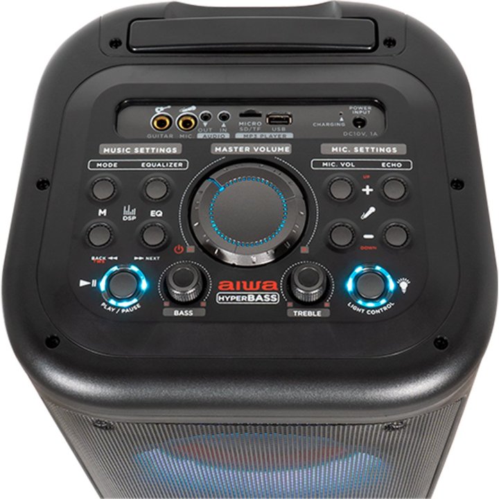 Altavoz Bluetooth Trolley Aiwa Kbtus-450 5.0true Wireless Stereo 350w Fm usb micro-sd jack Led Rgb 7 Colores Bateria 3600mah