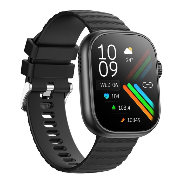 Smartwatch Aiwa Sw-700 Negro Pantalla Lcd 2.01" Con Llamadas Bluetooth Ip67 8 Modos De Deporte Notificaciones Control De Salu