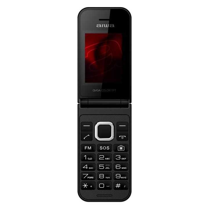 Movil Senior Fp-24bk Black Aiwa Diseño Flip Dualsim Botones Grandes Pantalla 2.4" Bluetooth Puerto Micro-usb