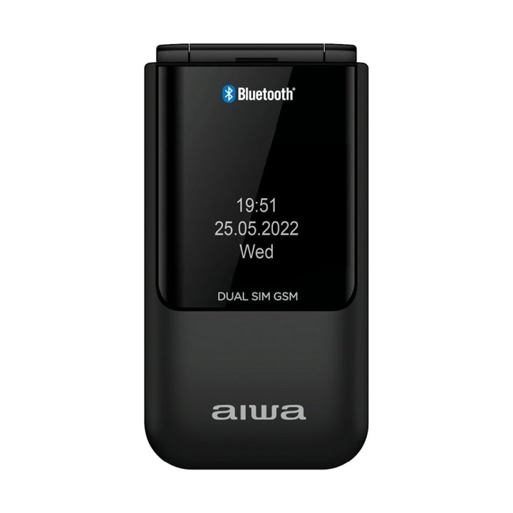 Movil Senior Fp-24bk Black Aiwa Diseño Flip Dualsim Botones Grandes Pantalla 2.4" Bluetooth Puerto Micro-usb
