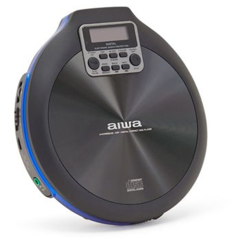 Cd Portatil Aiwa Pcd-810rd X-hyperbass System Lector Cd cdr mp3 Bateria Recargable Por Usb Color Negro azul 2