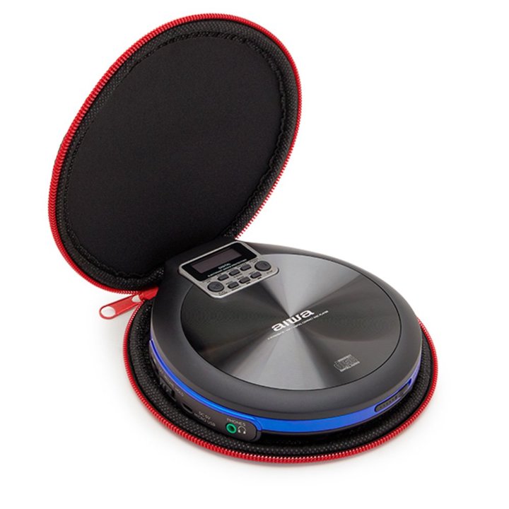 Cd Portatil Aiwa Pcd-810rd X-hyperbass System Lector Cd cdr mp3 Bateria Recargable Por Usb Color Negro azul