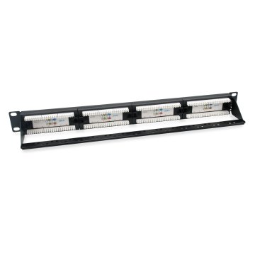 Patch Panel 24 Puertos Utp Categoria 6 1u Color Negro 2